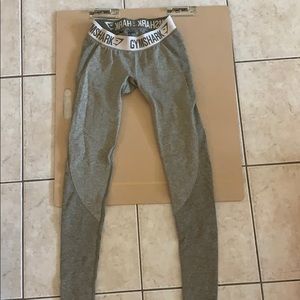 Khaki gym shark leggings